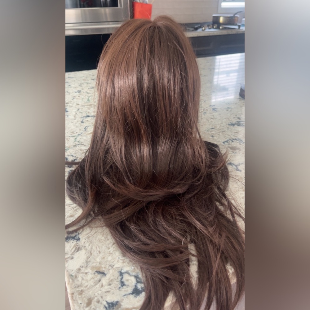 Long brown wig